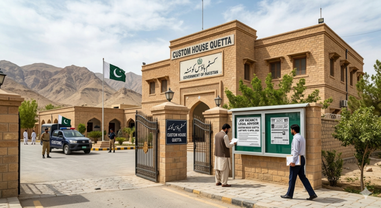 Custom House Quetta Jobs 2026 – Latest Legal Advisor Vacancies